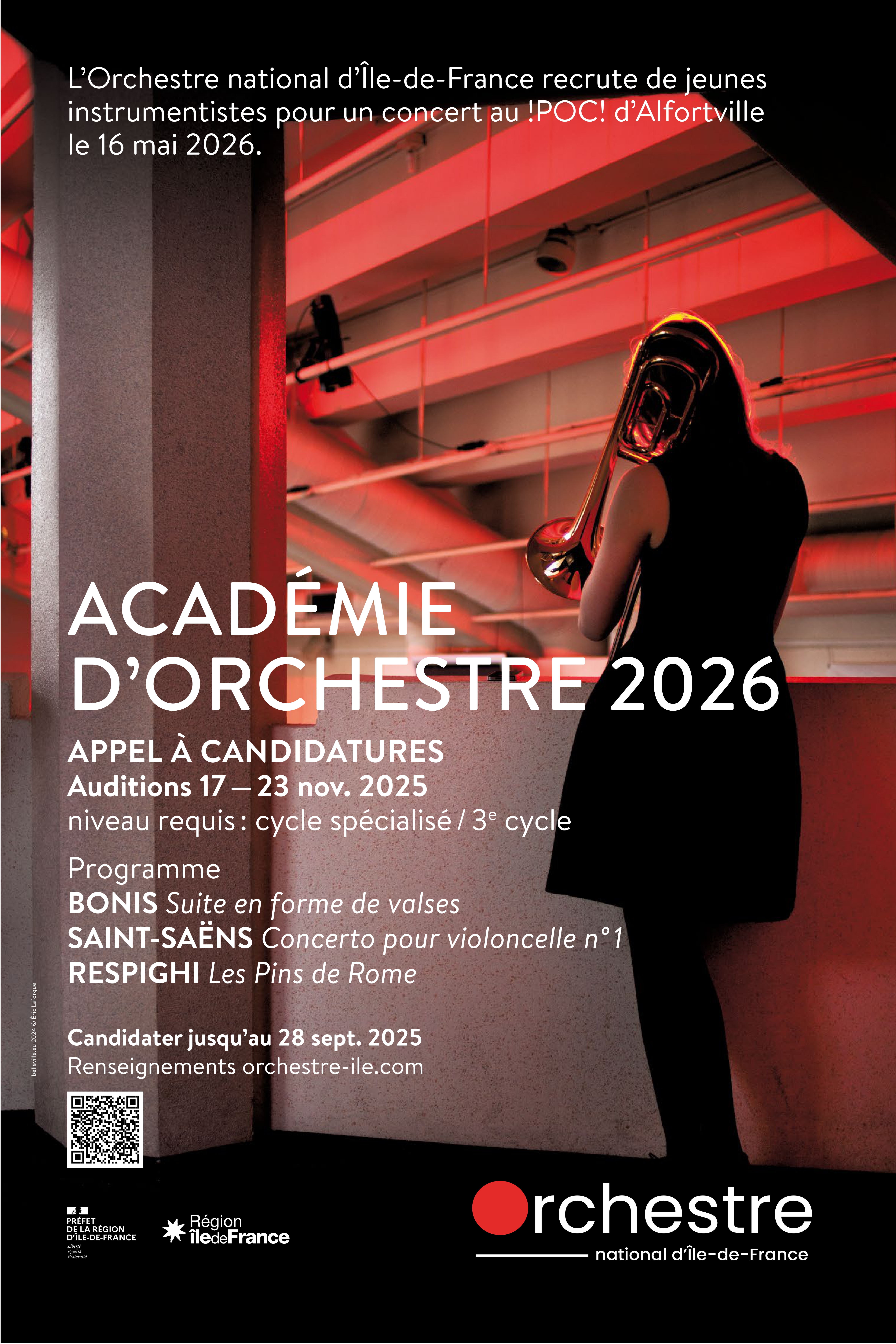 Académie d'Orchestre 2026 affiche vers form